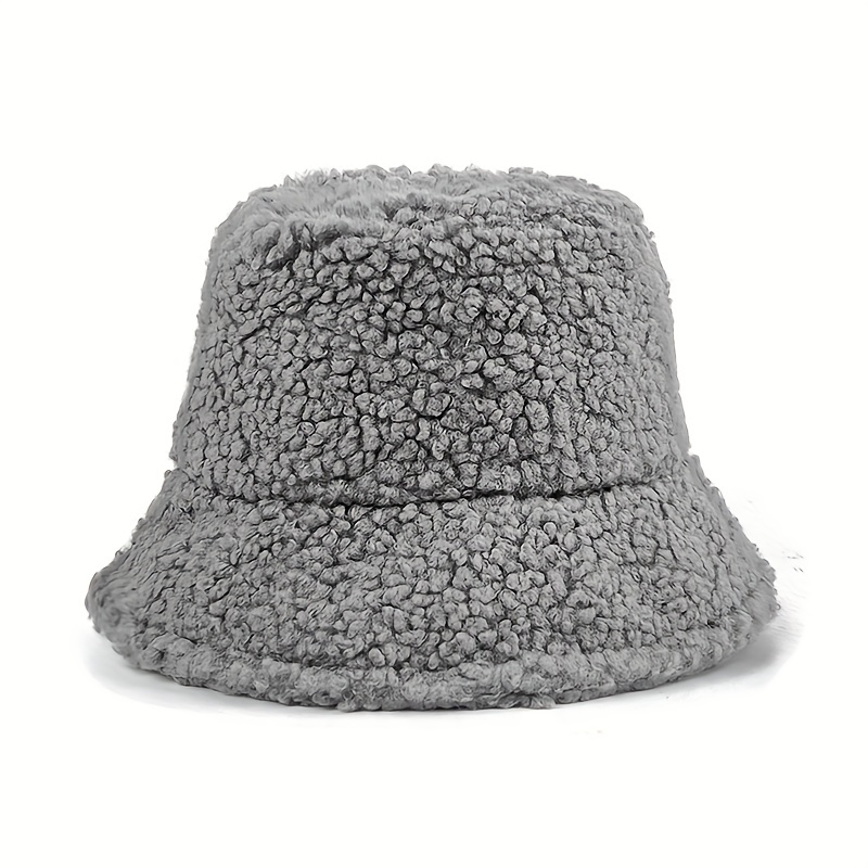 Candy Color Fuzzy Bucket Hat Women Trendy Coldproof Warm - Temu Canada