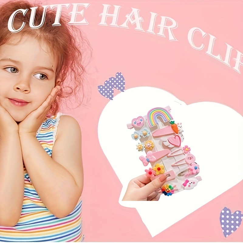 30 pz/set fermagli per capelli per bambini fiocchi per cartoni animati  fiore forcine per bambini