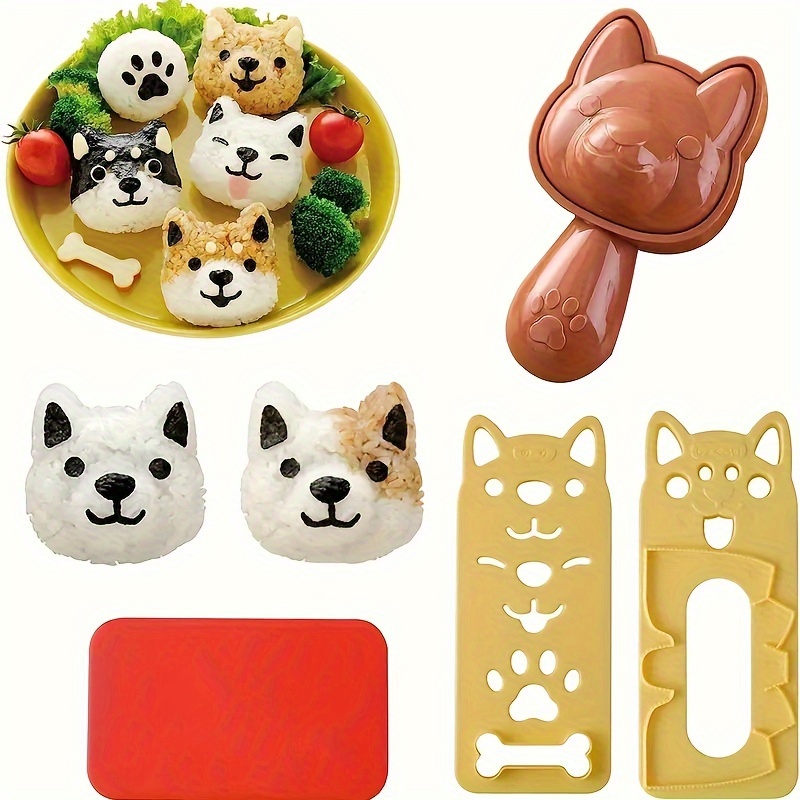 Cat Onigiri Mold Rice Ball Kit Nori Seaweed Punch Cutter Bento Accessories