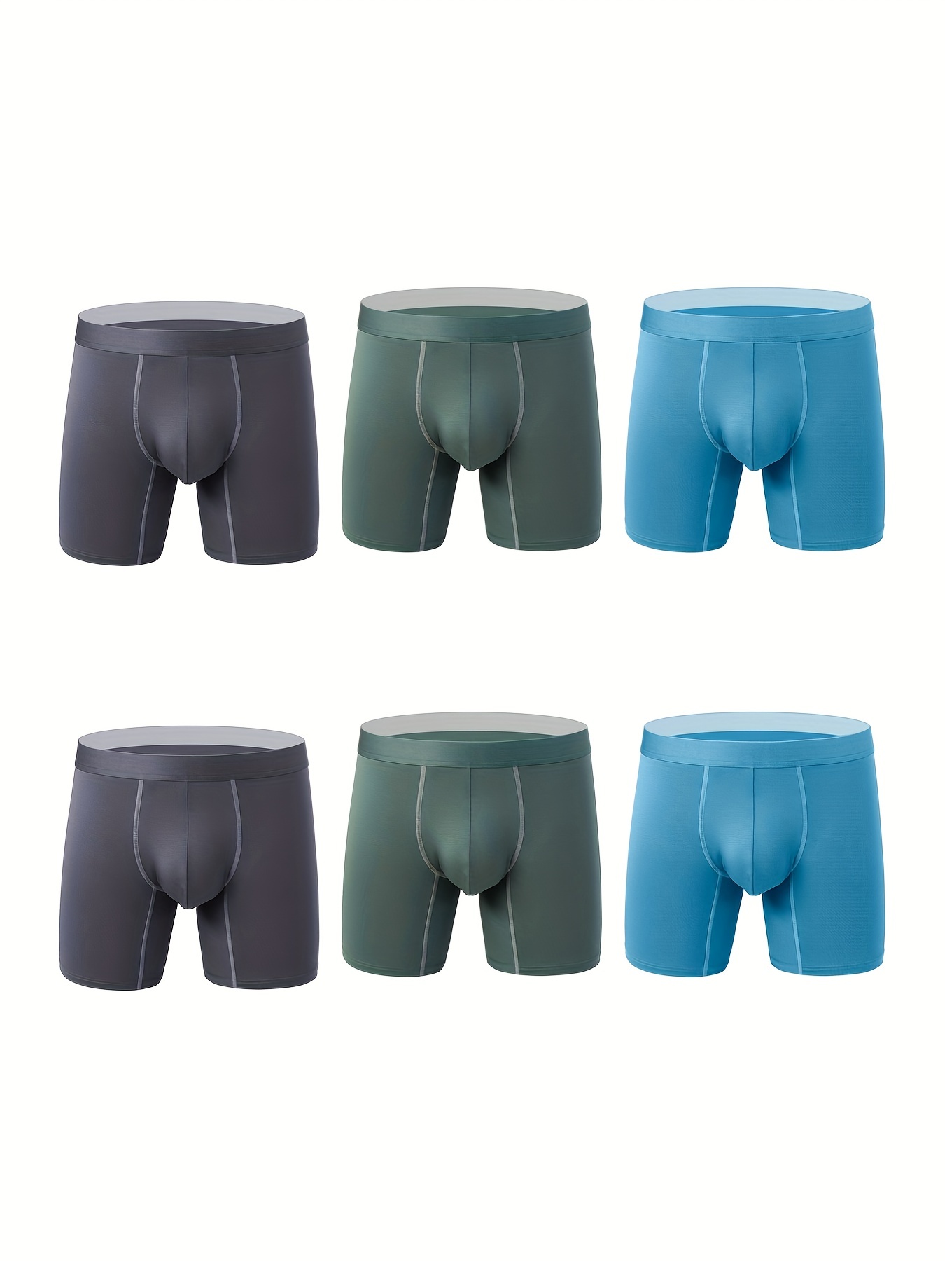 Men's Casual Plain Color Boxer Briefs Mesh Breathable Soft - Temu