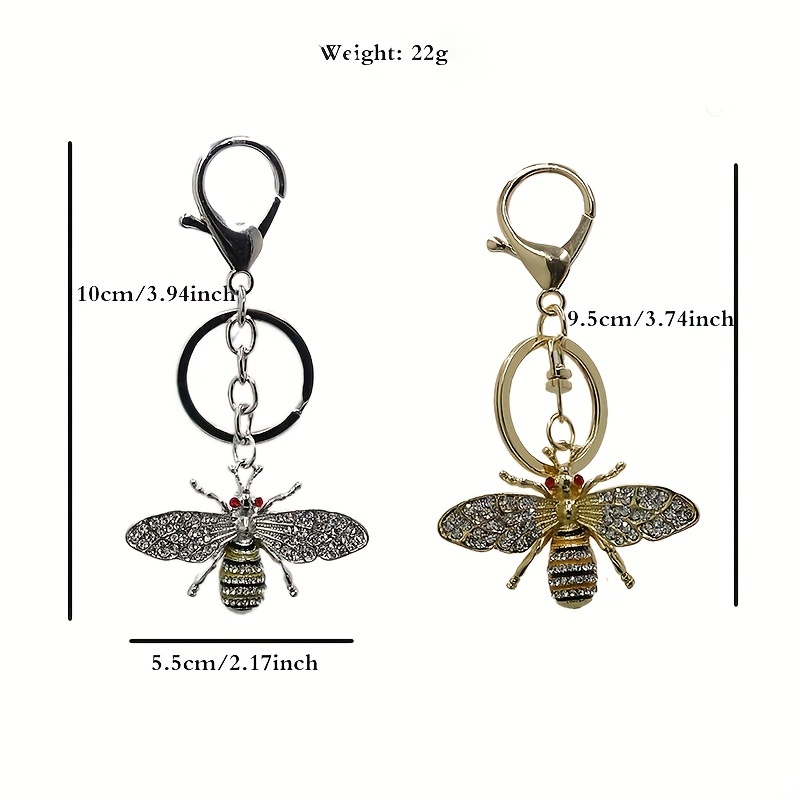 Bumble Bee Metal Keychain