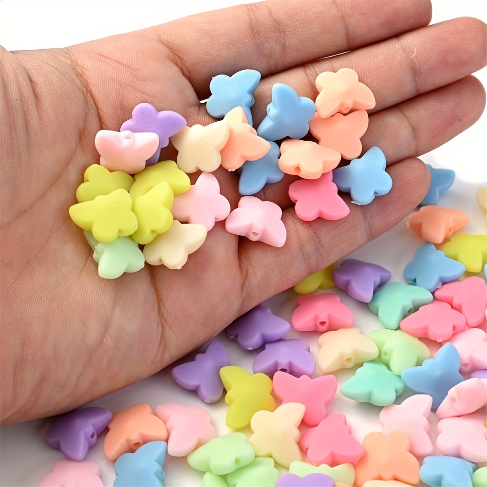 30pcs color random   acrylic beads colorful loose spacer beads for jewelry making diy handmade necklace bracelets accessories