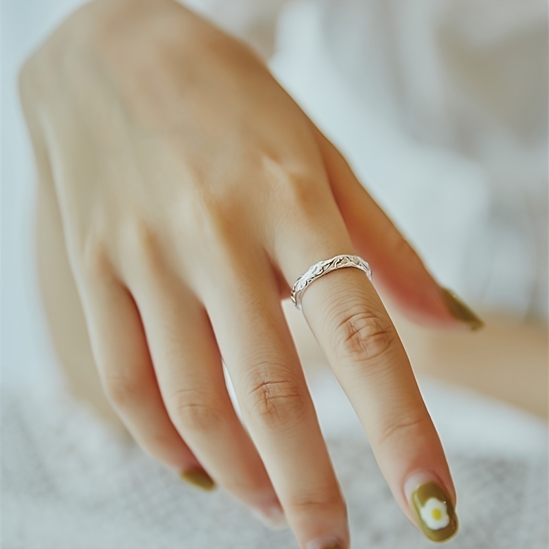 Couple's Fine Pattern Engagement Wedding Ring
