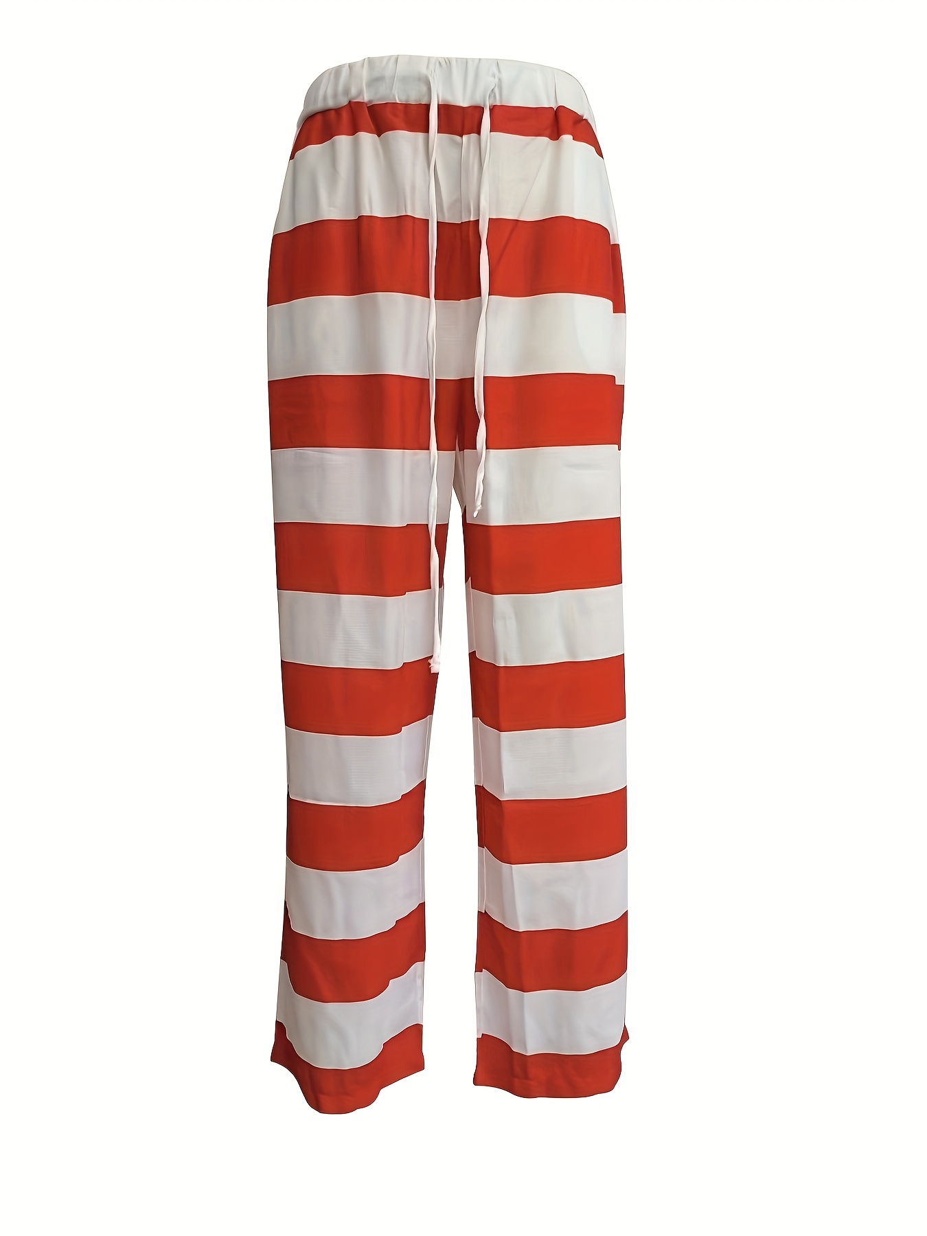 Mens red and hot sale white striped pants