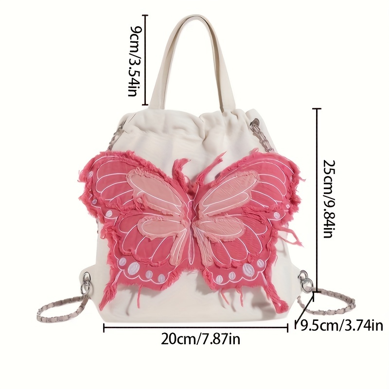 Pink y2k Butterfly Tote Bag for Sale by whynotaesthetic