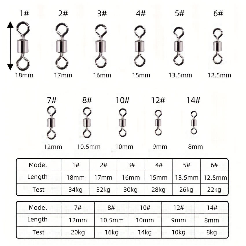 Premium Fishing Snap Swivels Ball Bearing Connectors Quick - Temu Canada