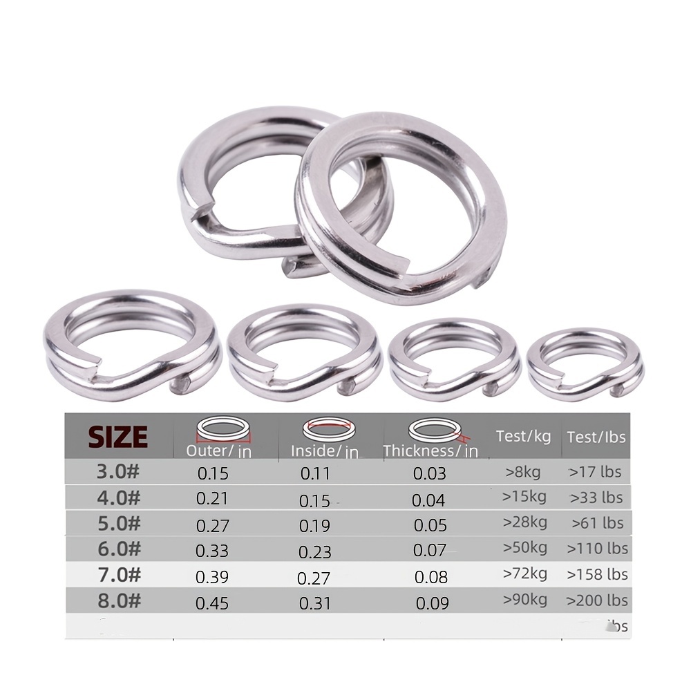 High strength Stainless Steel Fishing Split Rings Double - Temu Canada