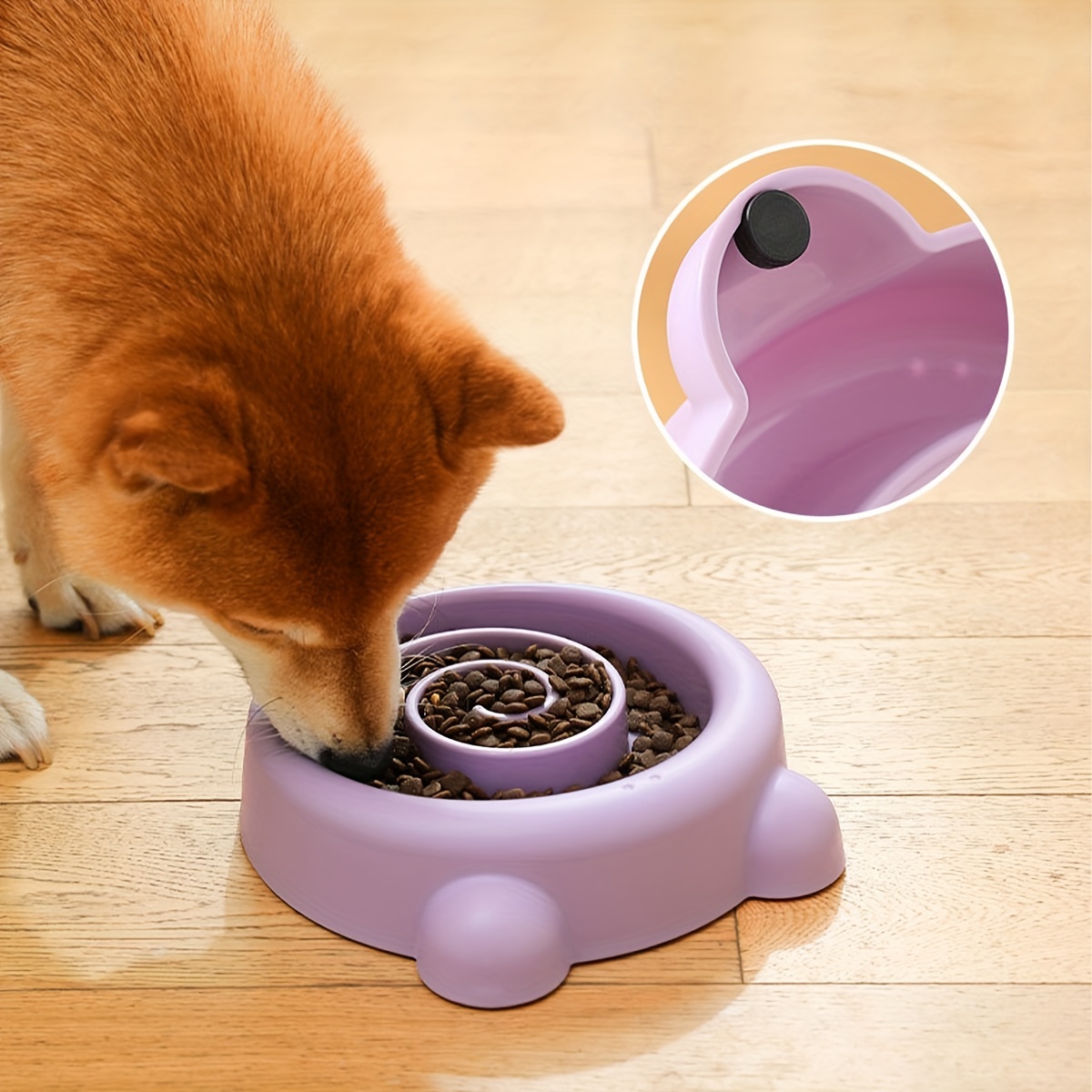 Slow Feeder Dog Bowl, Anti Choking Plastic Dog Puzzle Food Bowl, Pet Slow  Feeding Basin With Non-slip Bottom For Anxiety Relief - Temu