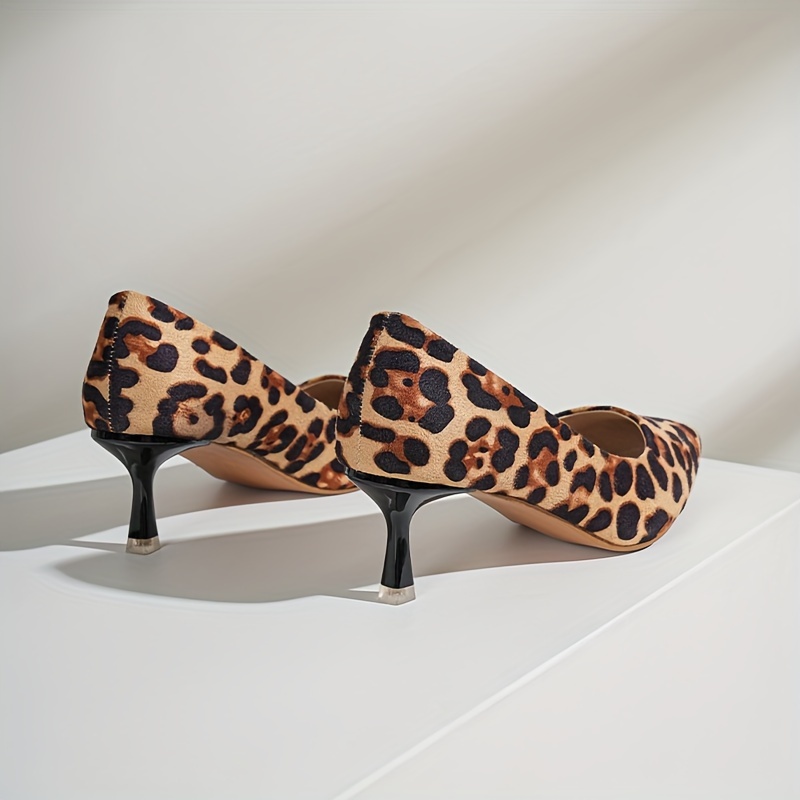 Tacones Aguja Estampado Leopardo Mujer Elegantes Zapatos - Temu Chile