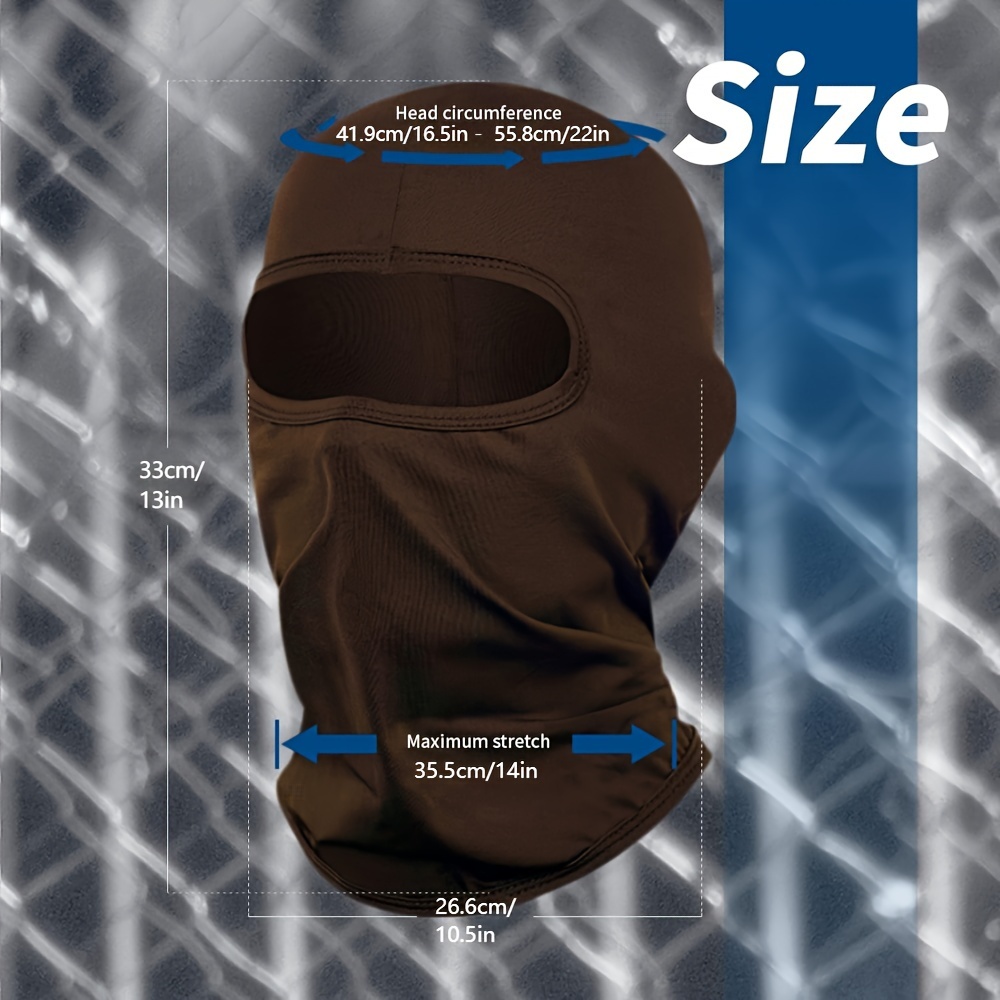 1 Máscara Facial Balaclava Hombres Mujeres Protección Uv - Temu