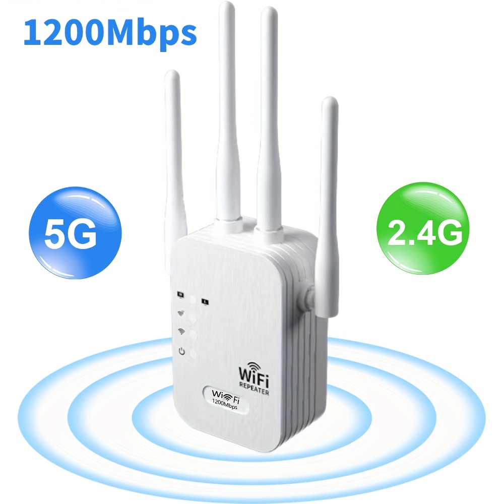 Último AC1200 Extensor WiFi al aire libre de largo alcance, banda dual  2.4+5G 1200Mbps 802.11AC Punto de acceso PoE exterior (AP)/repetidor