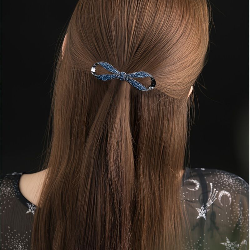 Crystal Bowknot Spring Clip Women's Horizontal Clip Horsetail Clip  Manufacturer's New Hair Clip | Shop The Latest Trends | Temu