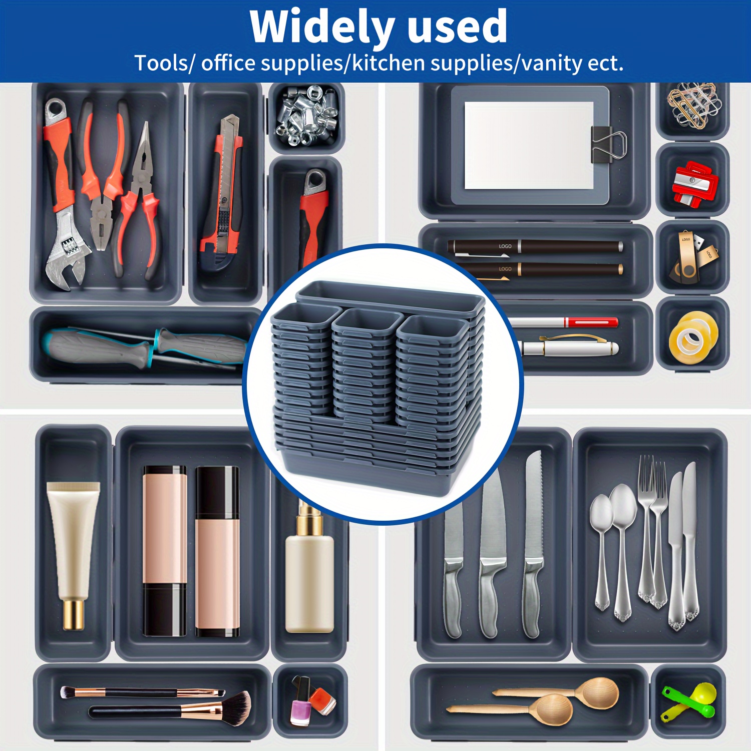 45pcs Tool Box Organizer: Maximize Your Tool Chest Storage with Drawer  Dividers & Trays!