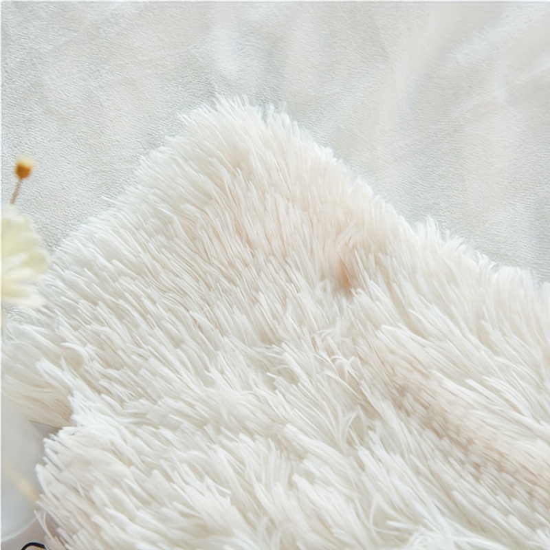 Cream White Long Shaggy Throw Blanket Fluffy Cozy Plush Comfy Microfiber  Fleece Blankets for Couch Sofa Bedroom130*160 - AliExpress