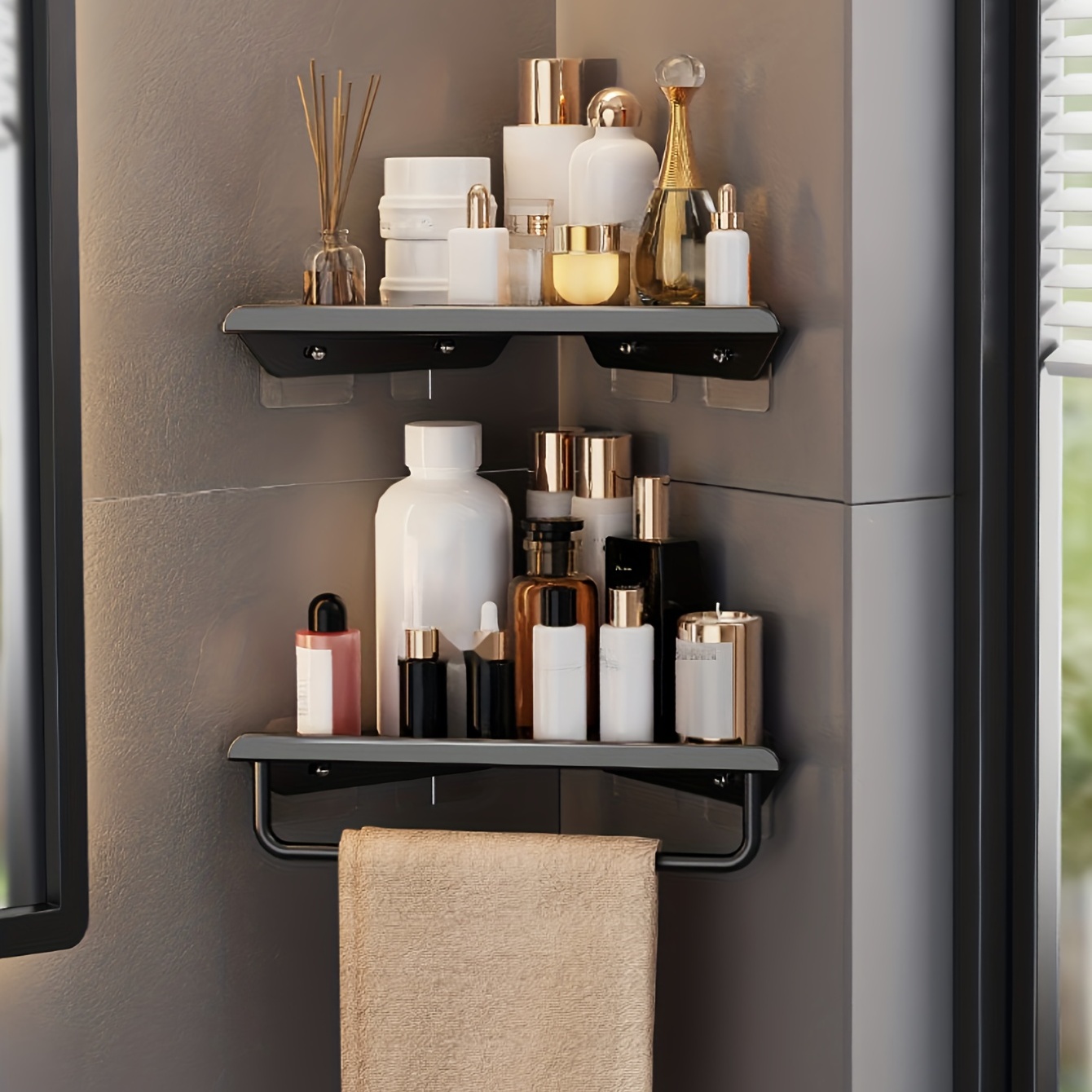 Corner Shower Caddy Bathroom Storage Rack Wall Mounted - Temu