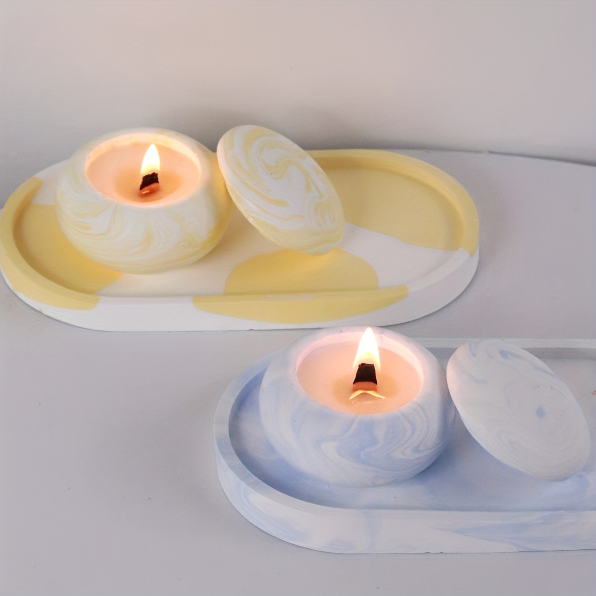 

3pcs/set, Mini Candle Jar Oval Tray Silicone Molds Set, Diy Handmade Plaster Resin Candle Mold Soap Mold Clay Mold, For Diy Eid Al-adha Mubarak