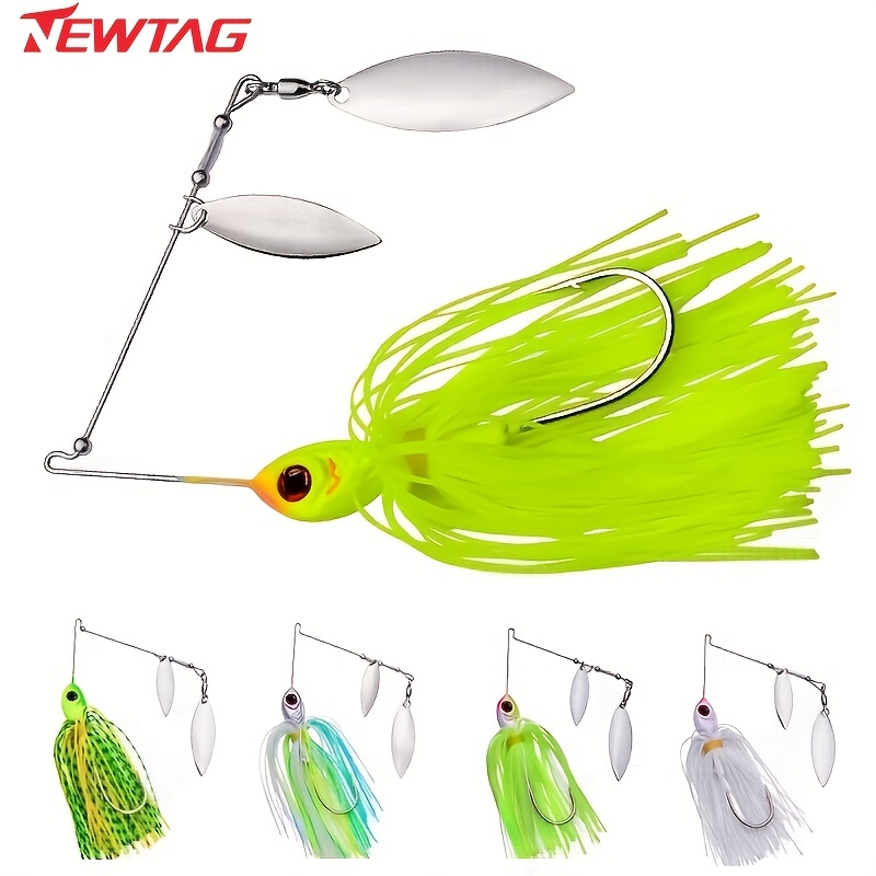 Fishing Lure Spin Bait 4g Sequins Shrimp Bend Hook with Barb Glow