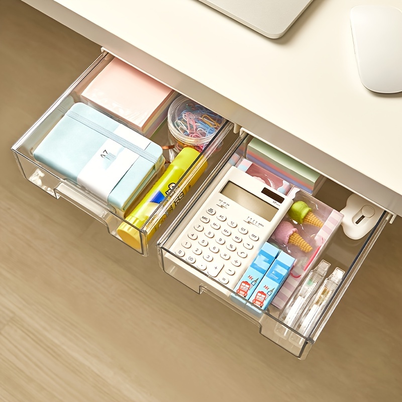 Pop-up Desk Drawer Organizer With Lid - Perfect For Kitchen, Office, And  Bathroom Storage - Ideal For Cotton Swabs, Makeup, Floss, And Plastic  Dresser Organization - Temu