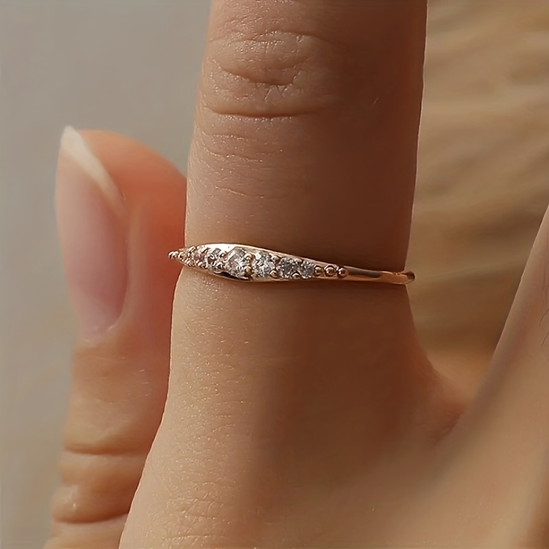 Synthetic Zirconia Women's Eternal Ring Classic Minimalist Stackable Thin Ring 1pc with Synthetic Versatile Everyday Casual Fashion Ring Gift for Women