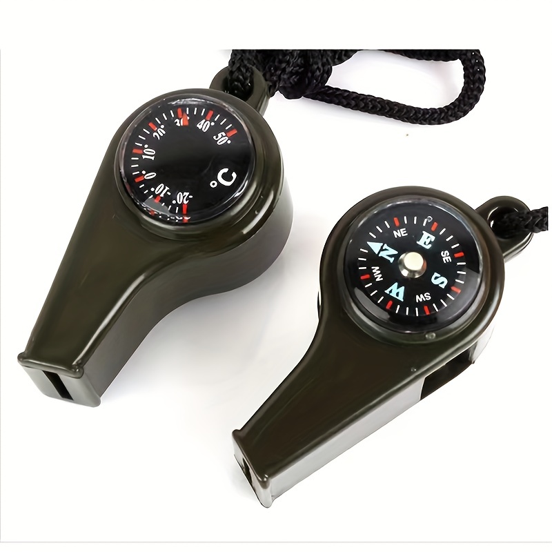 Multi-functional Emergency Survival Whistle With Compass, Thermometer, And  Magnifier - Ideal For Hiking, Camping And Fishing - Temu