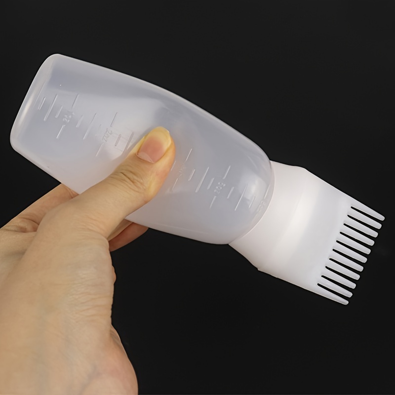 1pc Unisex Root Comb Styling Applicator With Scale Hair Dye Bottle Suitable  For Home Or Salon Use