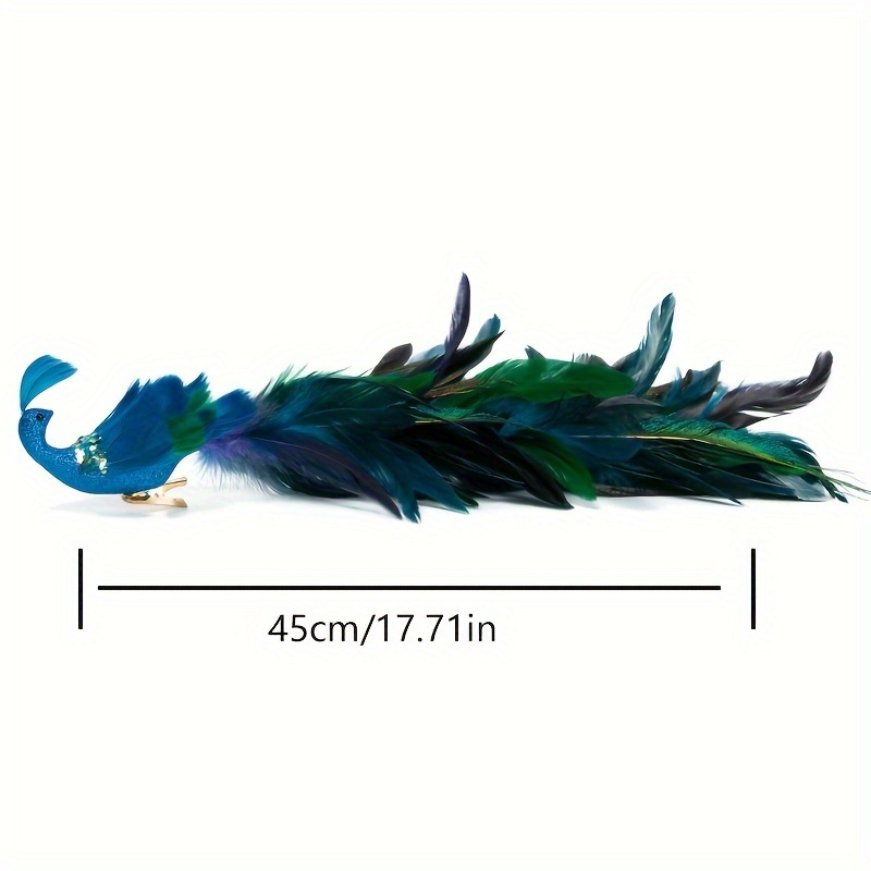 Artificial Peacock Decor Real Feathers Office Party Shiny Christmas  Decorations Christmas Tree Pendant