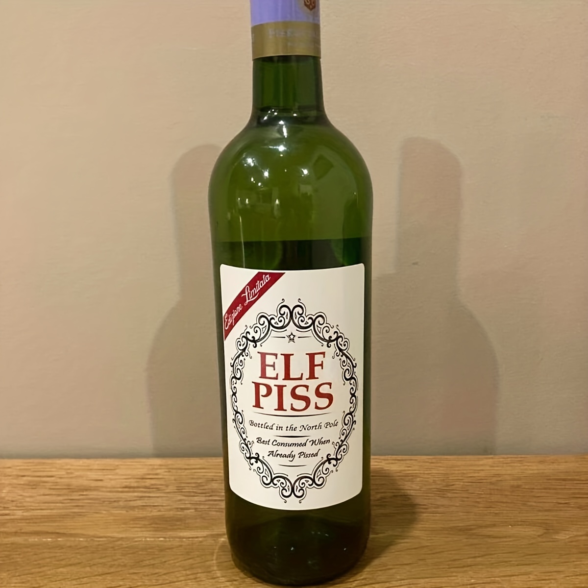 Christmas Funny Novelty Bottle Labels Funny Joke Happily Temu