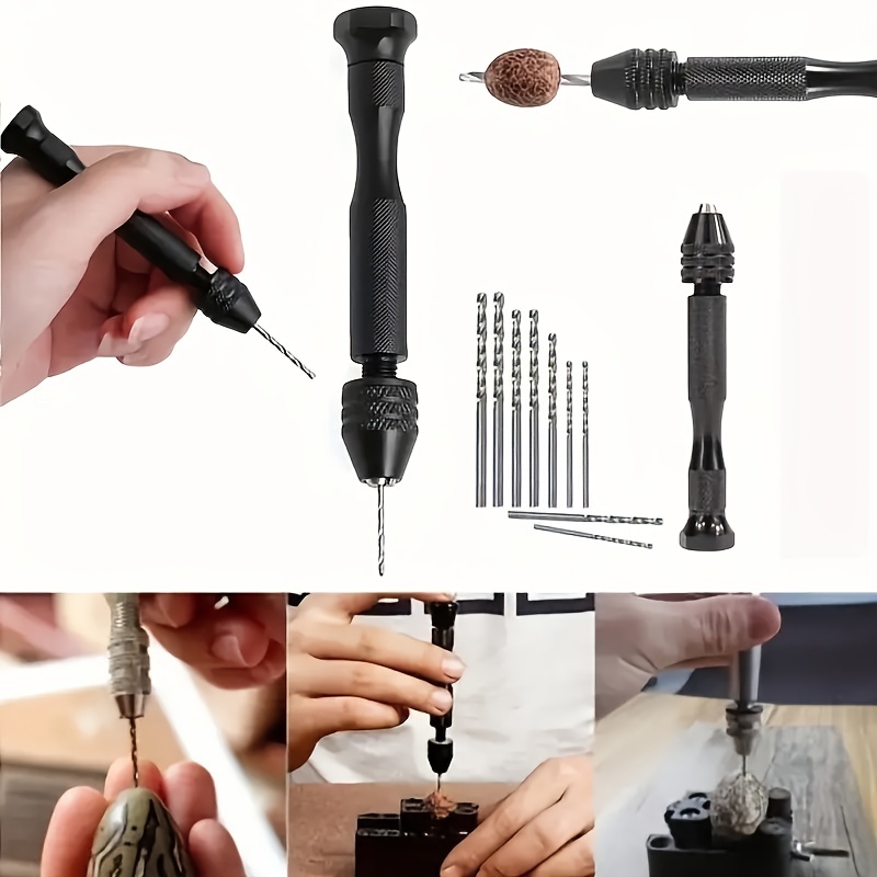 Pin Vise For Resin Casting Molds, Steel Hand Drill, Resin Drill With 10 Pcs  Drill Bit, Precision Hand Drill Tools For Epoxy Resin Arts Crafts, Wood, C