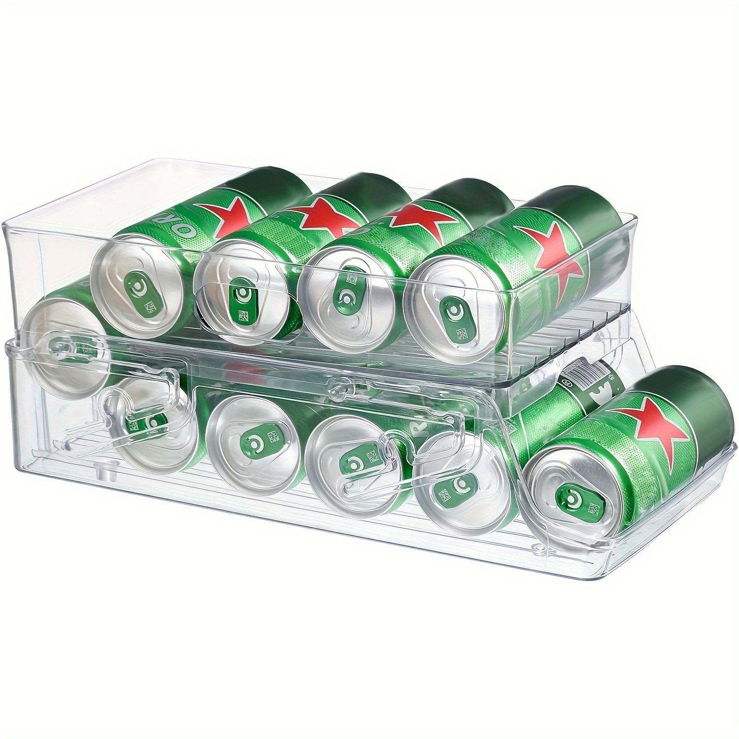 1 Pieza Organizador/soporte Plástico Transparente Latas Soda - Temu