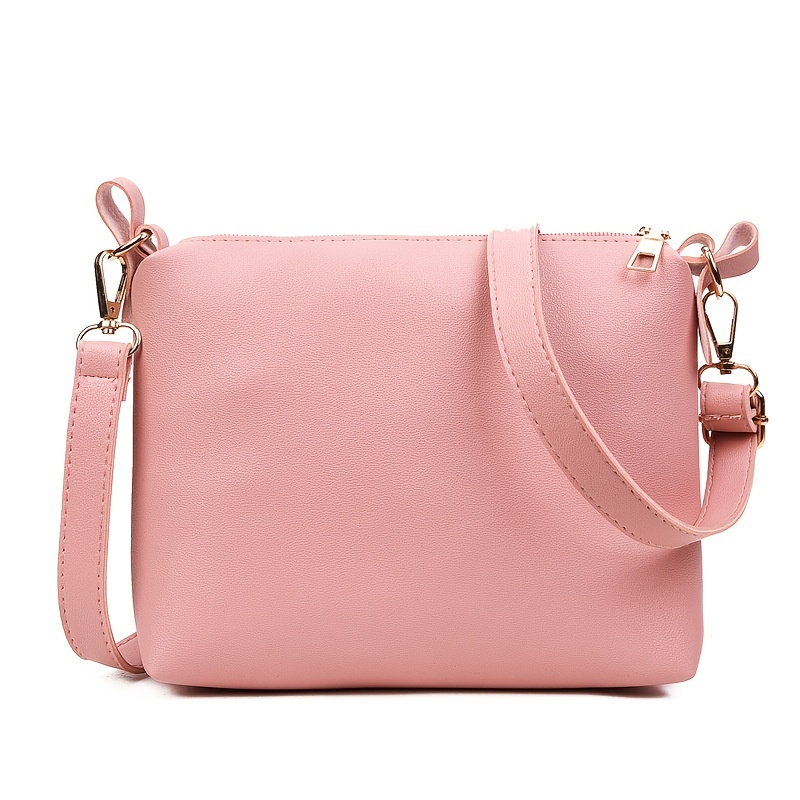 Tassel Decor Casual Bag Sets Solid Detachable Strap Three Pieces Bag Sets