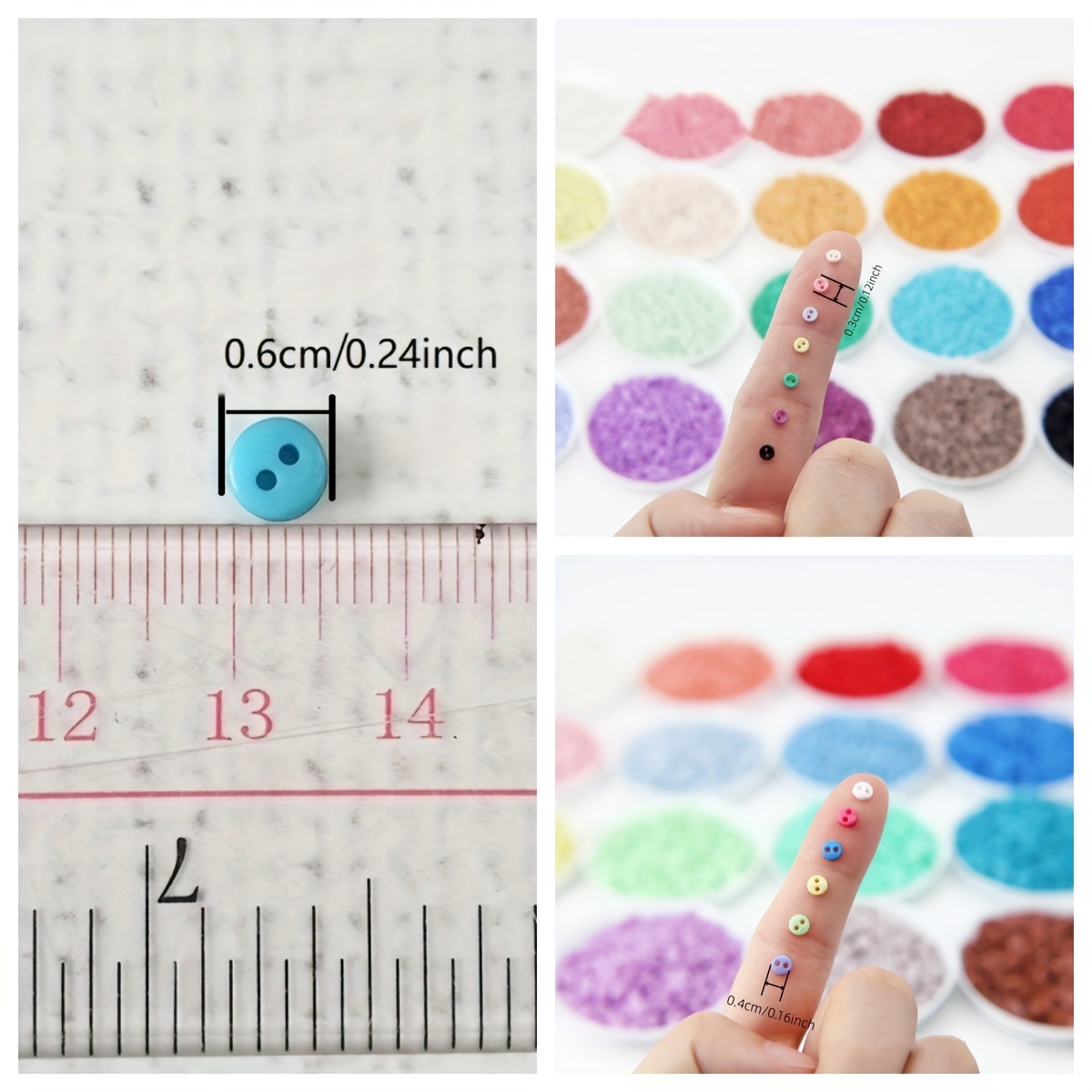 3mm Mini Buttons, Sewing Supplies, Buttons Dolls