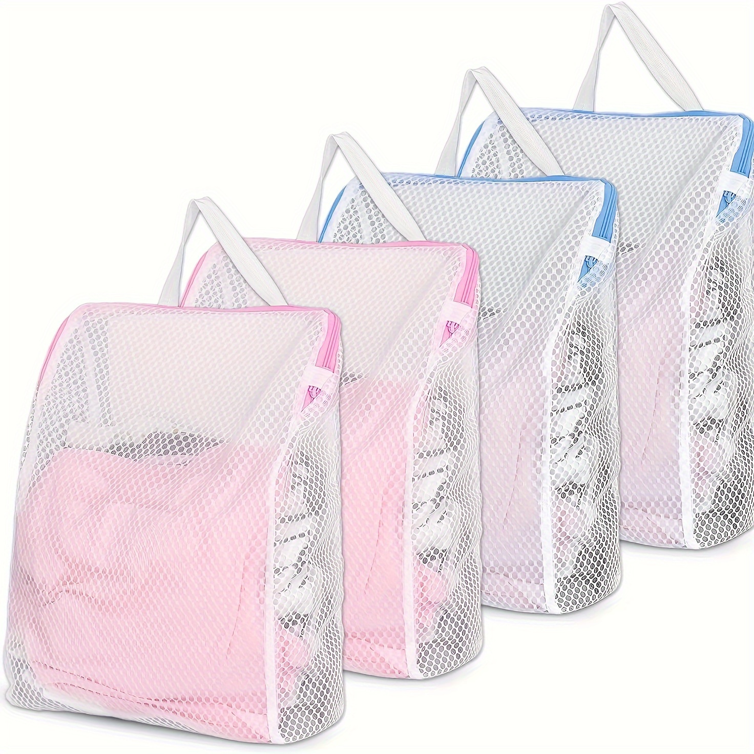 Fine Mesh Laundry Bag White Washing Net Bag Underwear - Temu
