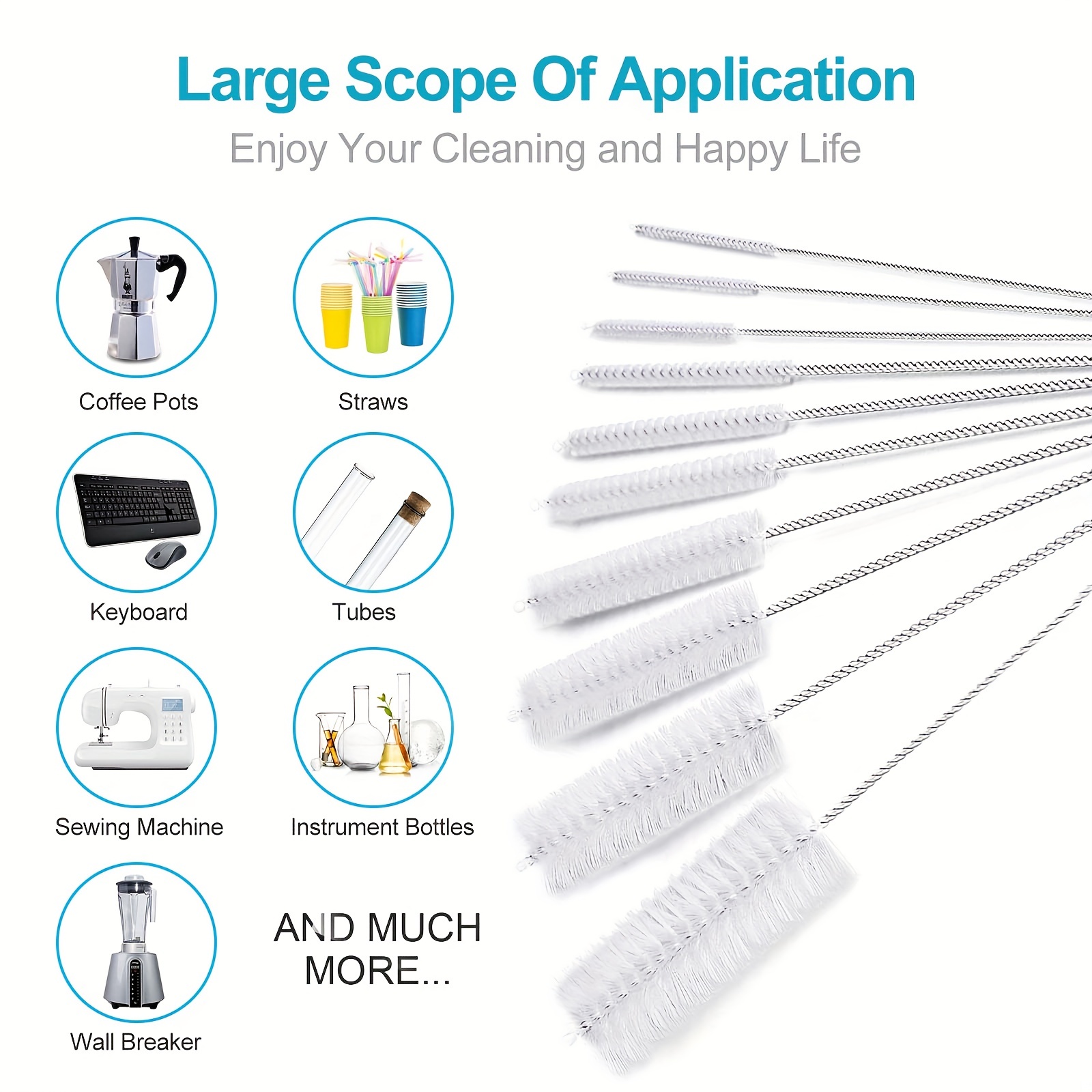 Bottle Cleaning Brushes Nylon Tube Brush Set Cleaner - Temu