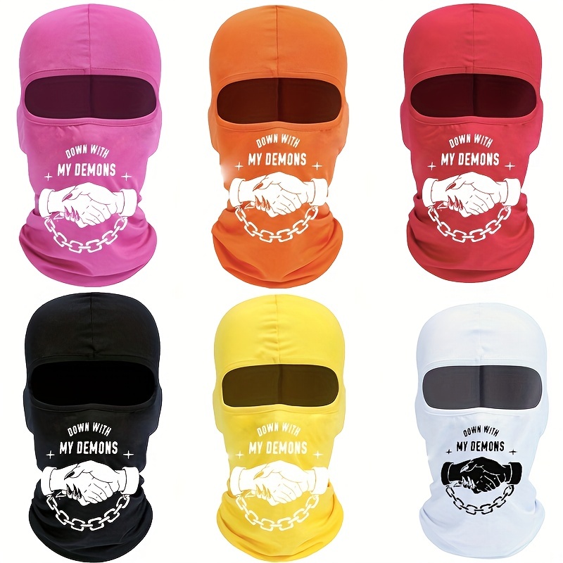 1pc Demons Printed Summer Sunscreen Sunshade Cover Riding Mask Balaclava Men  - Jewelry & Accessories - Temu