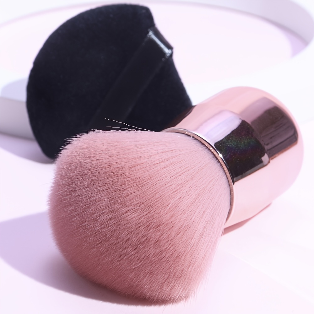 Mushroom Head Blush Makeup Brush + Makeup Sponge Puff, Fluffy Soft Hair  Facial Multi-purpose Makeup Brush Loose Powder Brush Large Blush Brush -  Temu