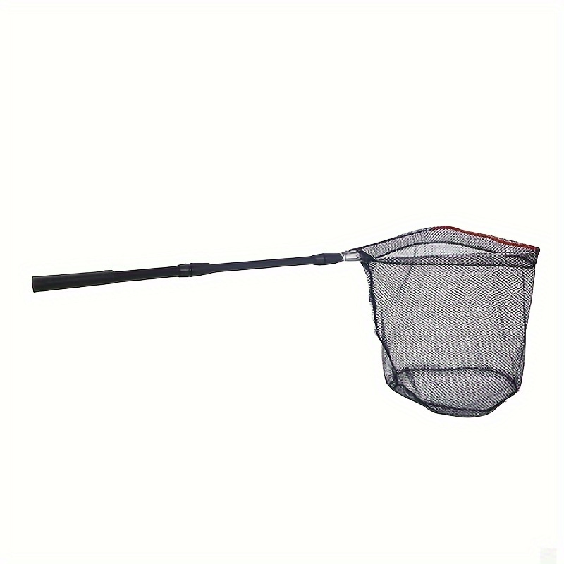 1pc Triangular Fishing Landing Net, Aluminum Alloy Expandable Fishing Net,  Three-section Folding Net