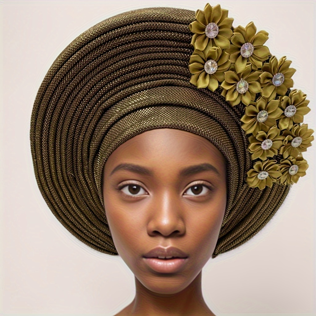 Chapeau Turban Africain À Décor Floral Classique Couleur - Temu Belgium