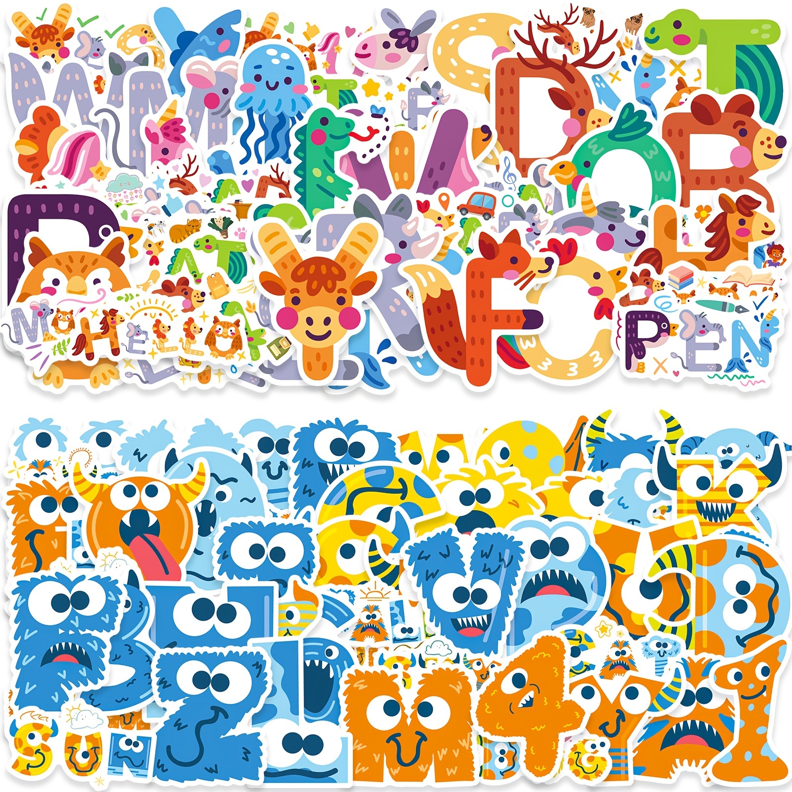 Alphabet Lore Stickers 50/100pcs Cartoon Waterproof Decals For