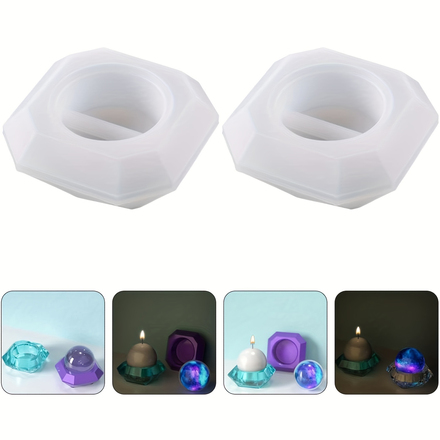 Tealight Candle Holder Resin Molds Silicone,Tea Light Candle Holder  Silicone Molds For Resin,Plaster,Cement Concrete,Resin Epoxy Molds Silicone  For DIY Home Décor,Great For Beginners