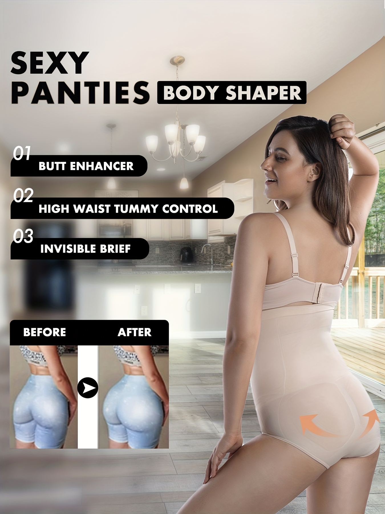 Butt Lifting Control Panties Seamless Micro Elastic High - Temu