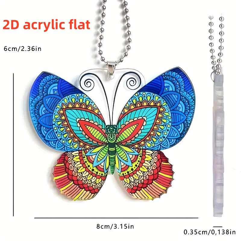 2d Acryl Dekorative Anhänger 1 Stück Schmetterling - Temu Germany