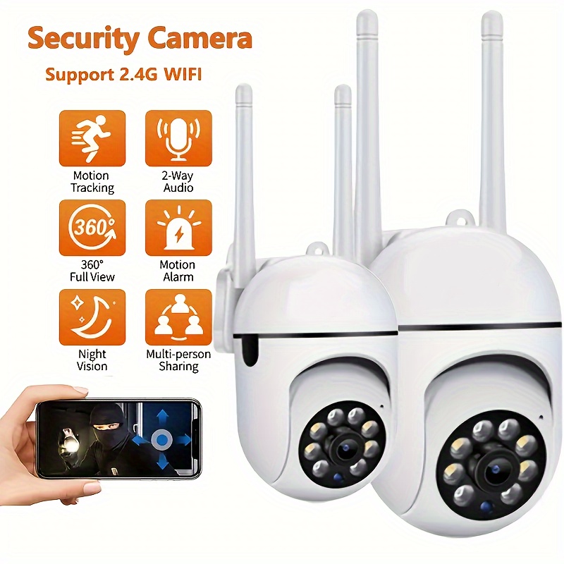 Caméra de Surveillance sécurité WiFi sans fil HD panoramique