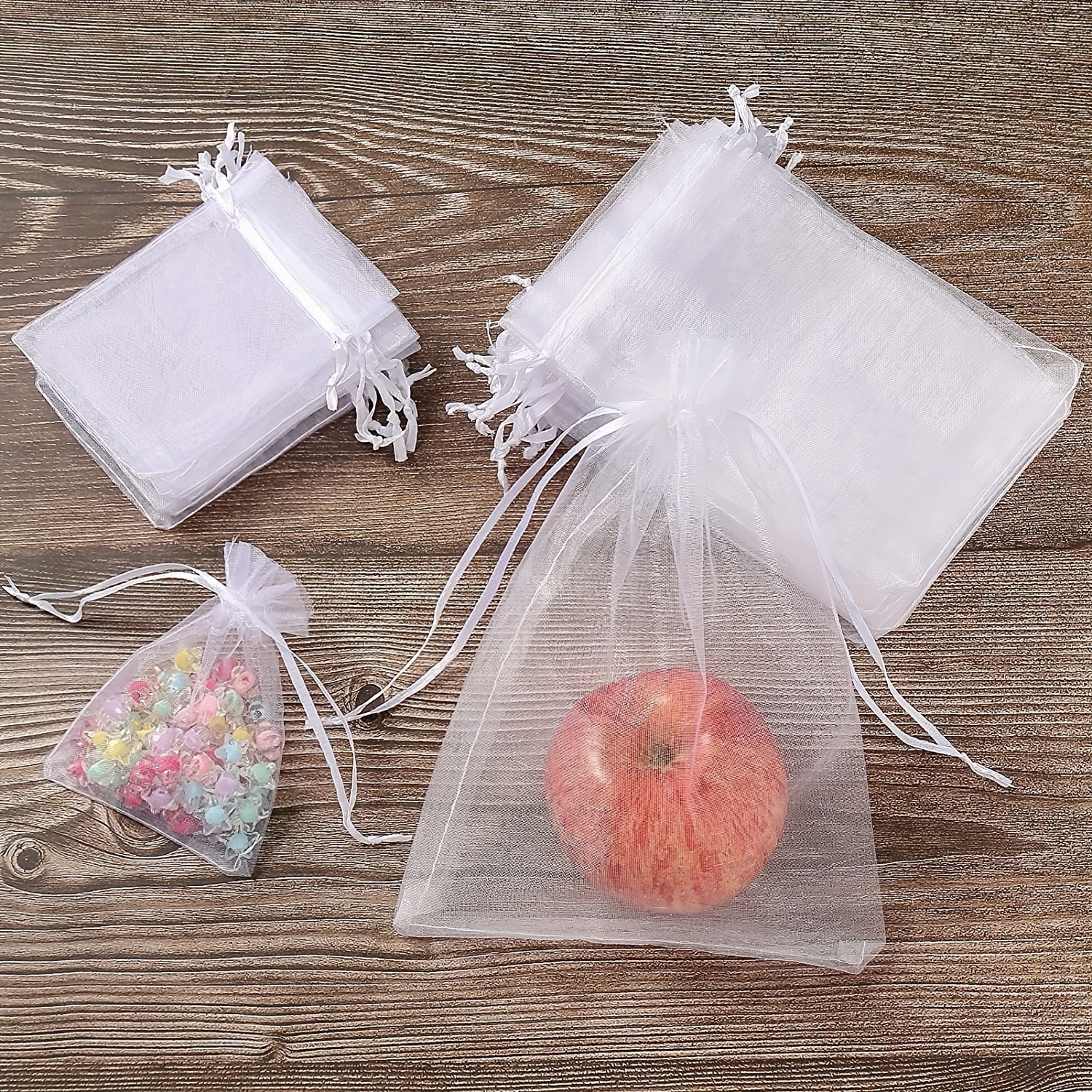 200 Sheer Organza Bags for Wedding Party Favor Bags - Small