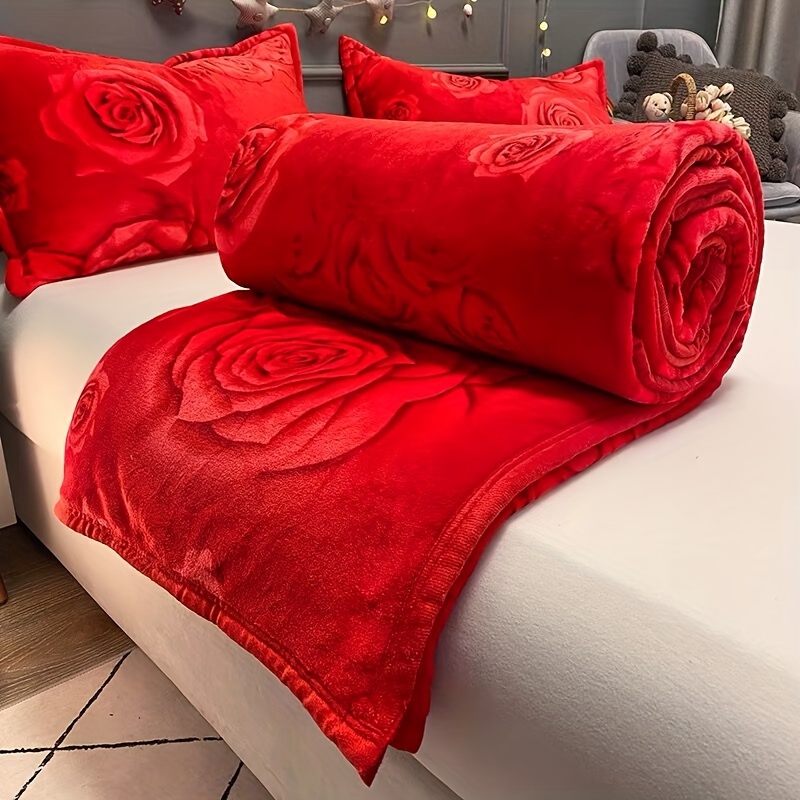 Red rose best sale throw blanket