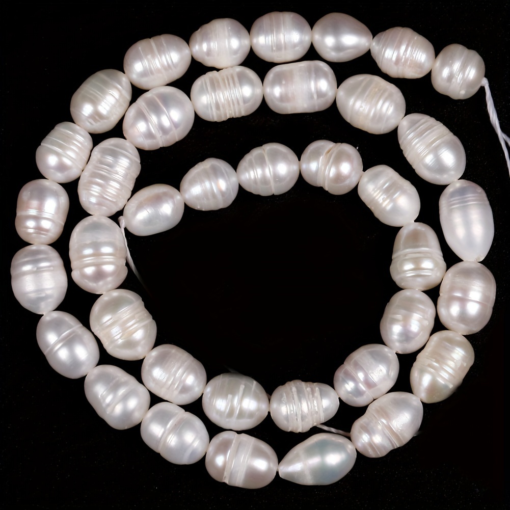 1 Strand Freshwater Rice Pearls,fresh Water Oval Pearl Beads for