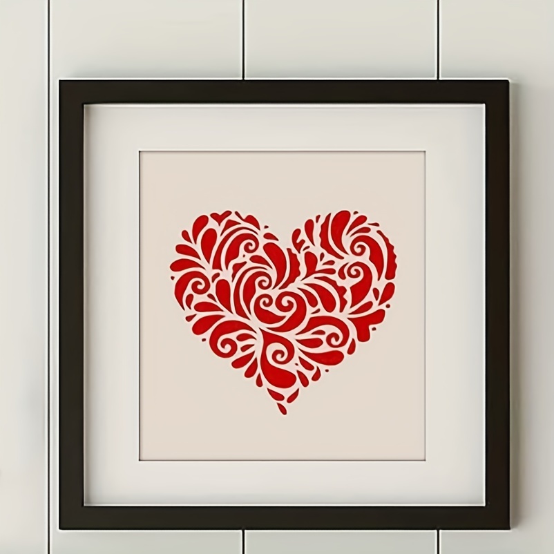 Heart Stencil For Painting Valentines Day Decorative Heart - Temu