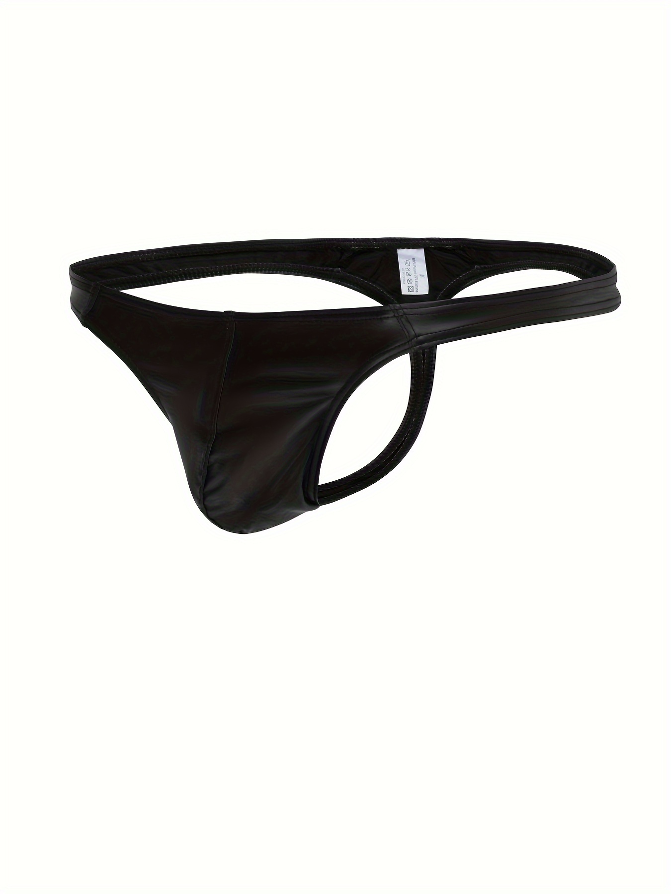 Women's Leather Open Crotch Knickers Jockstrap G-string Thong Briefs  Underwear