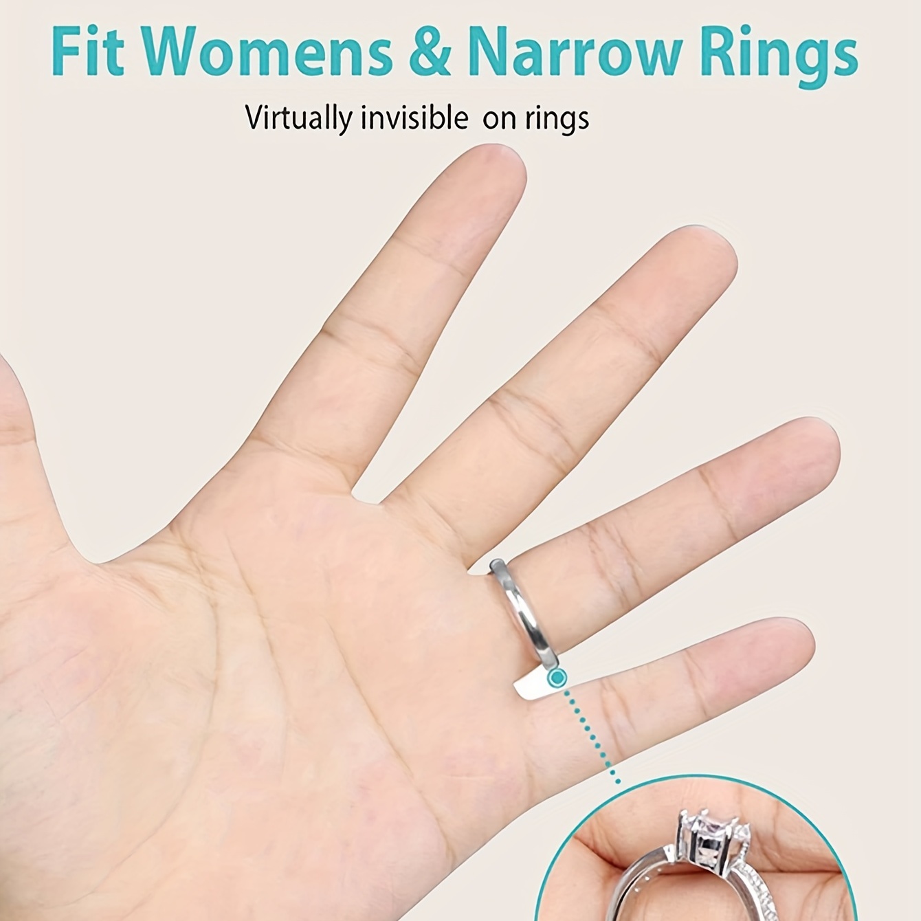 Ring Size Adjuster for Loose Rings, 8 PCS Invisible Ring Size Adjuster Fit  Any Ring Size Reducer Jewelry Spacer Ring Guard Assorted Sizes of Ring