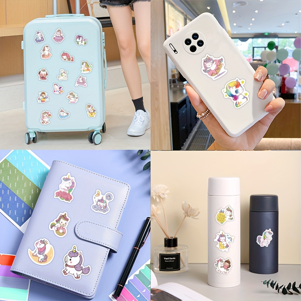 Crystal Stickers 50 PCS Aesthetic Decals, Vinyl Waterproof Stickers for  Water Bottle,Laptop, Phone Case, Teens Girls Adults