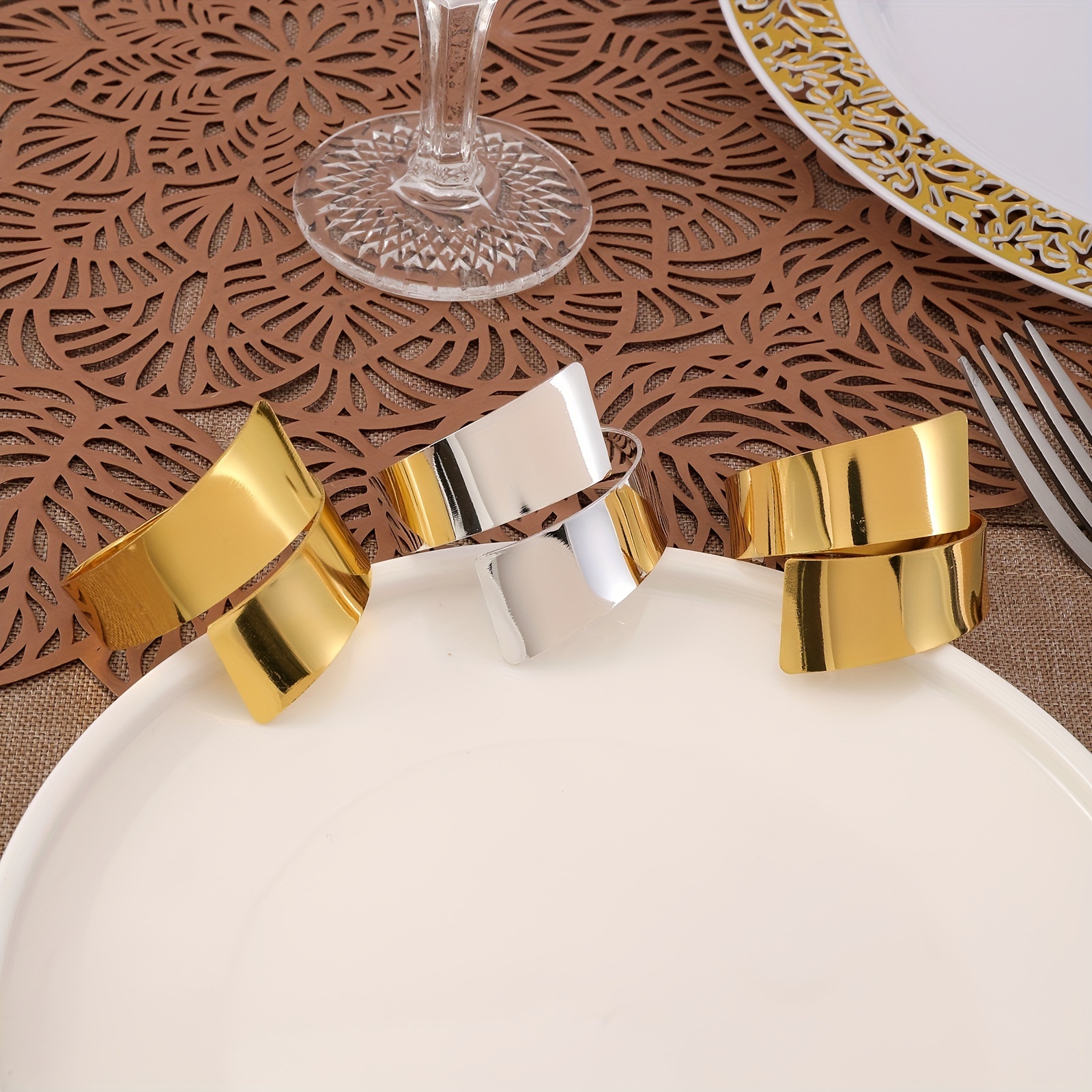 Tohuu Floral Serviette Buckles Elegant Napkin Ring Holders Exquisite Elegant  Floral Napkins Rings for Wedding Banquet Christmas Table Setting Decor big  sale 